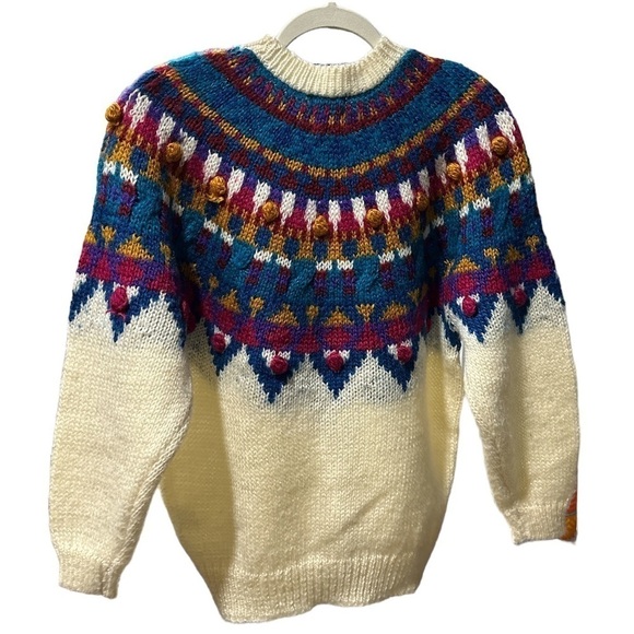Vintage IVY Hand Knit Chunky Sweater Size: S - Picture 3 of 4